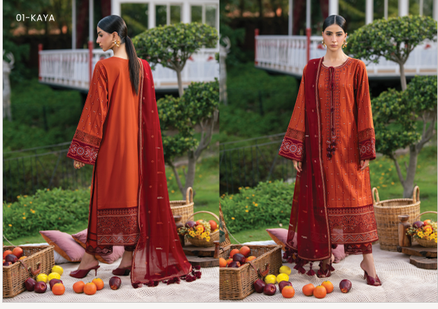 Anaya Luxe Studio Luxury Embroidered Lawn 3-Piece Suit 2026 – Design 02