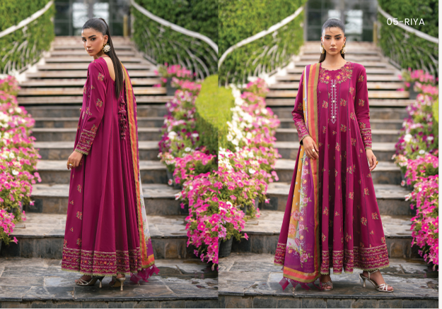 Anaya Luxe Studio Luxury Embroidered Lawn 3-Piece Suit 2026 – Design 02