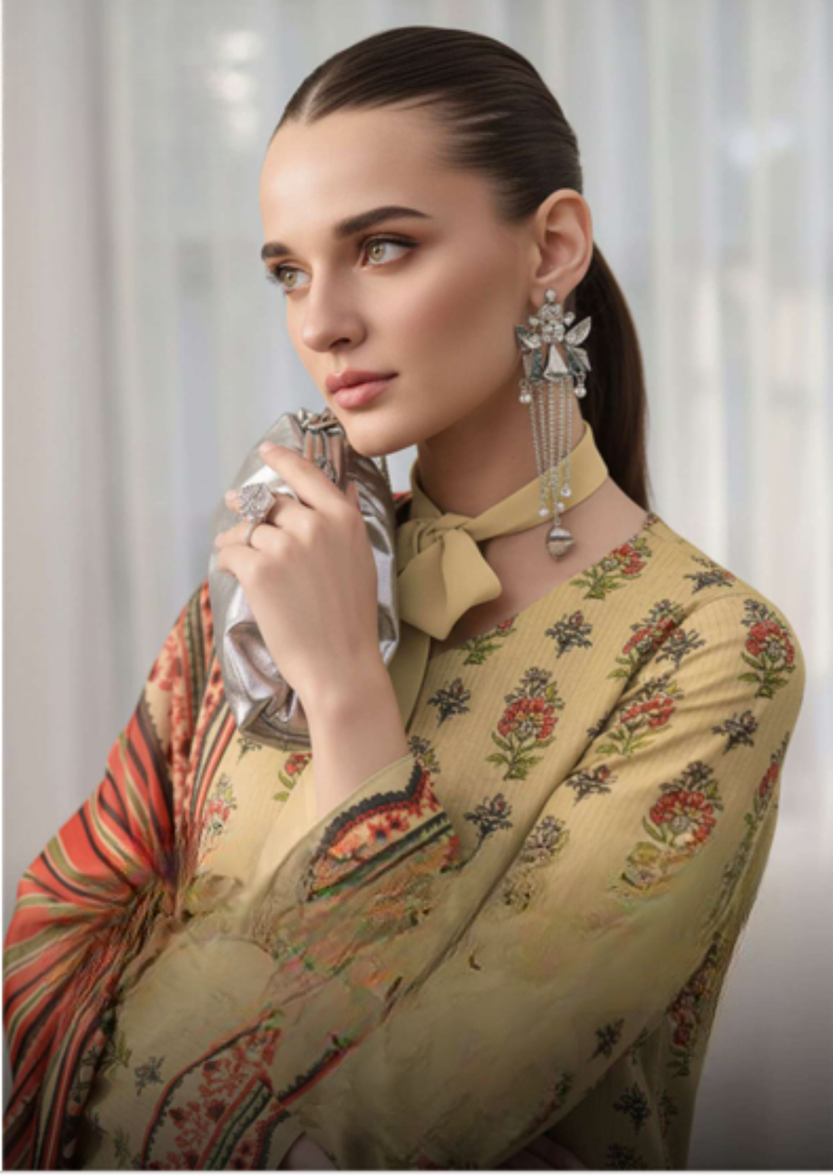Anaya Luxe Studio Digital Printed Lawn 3-Piece Suit 2026 – Design 01