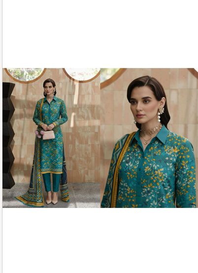 Anaya Luxe Studio Digital Printed Lawn 3-Piece Suit 2026 – Design 01