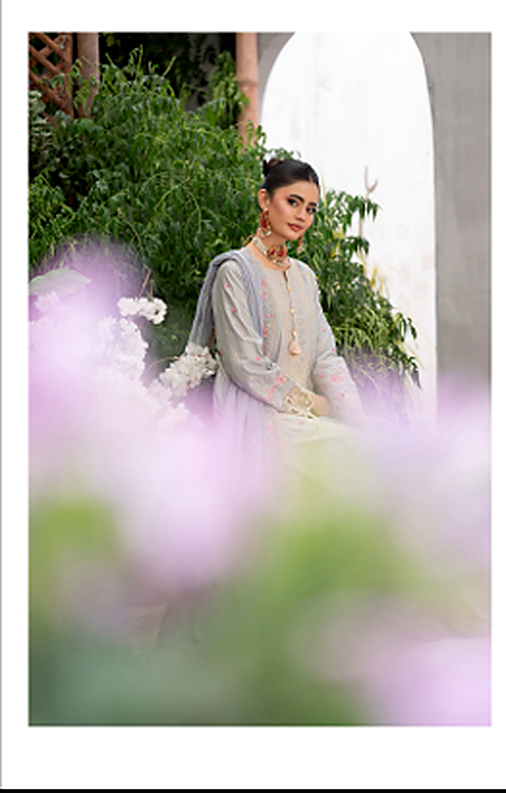 The Festive Bloom Embroidered Suit