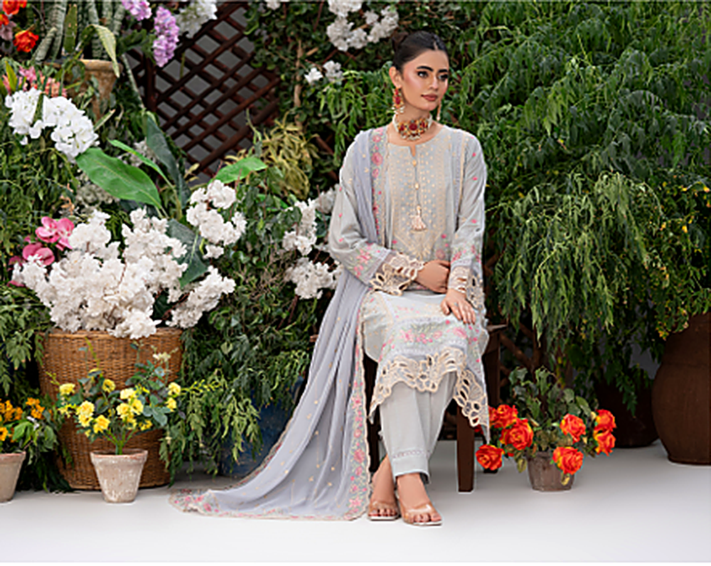 The Festive Bloom Embroidered Suit