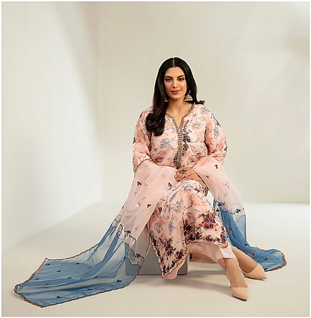 The Blush Garden Organza Suit