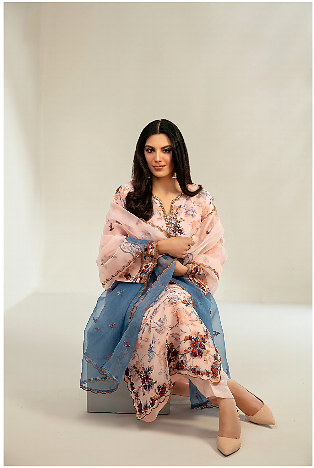 The Blush Garden Organza Suit