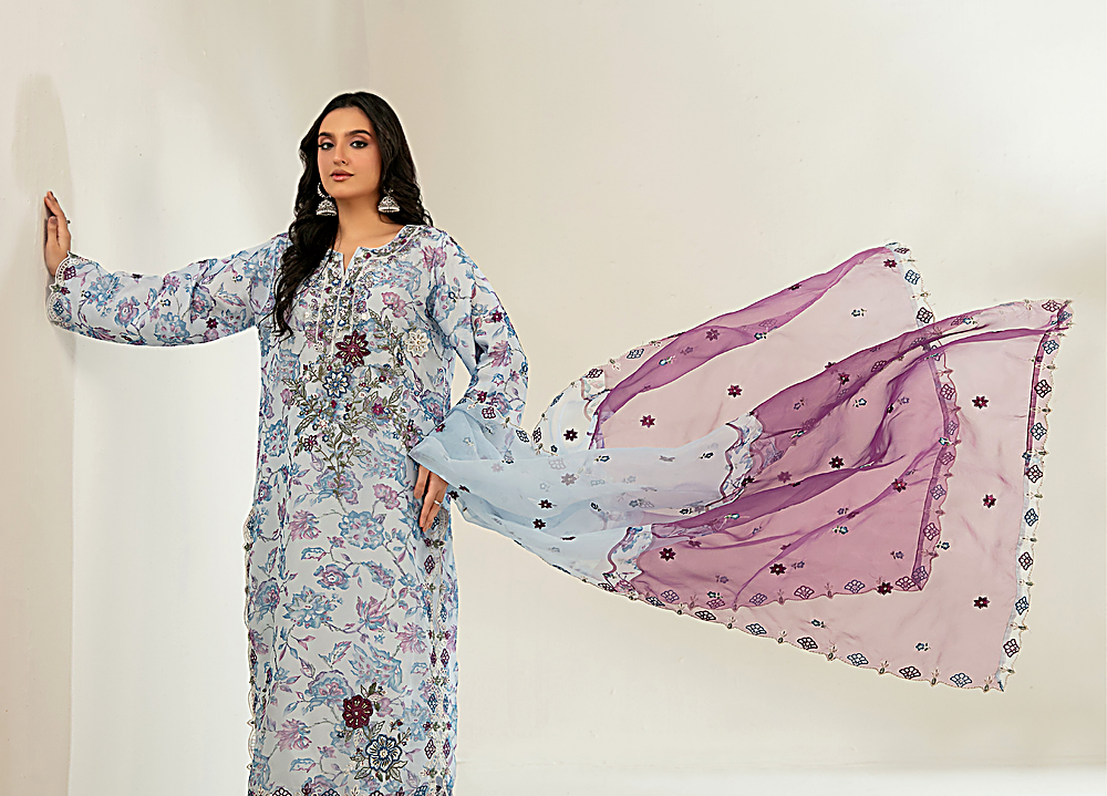The Powder Sky Organza Suit
