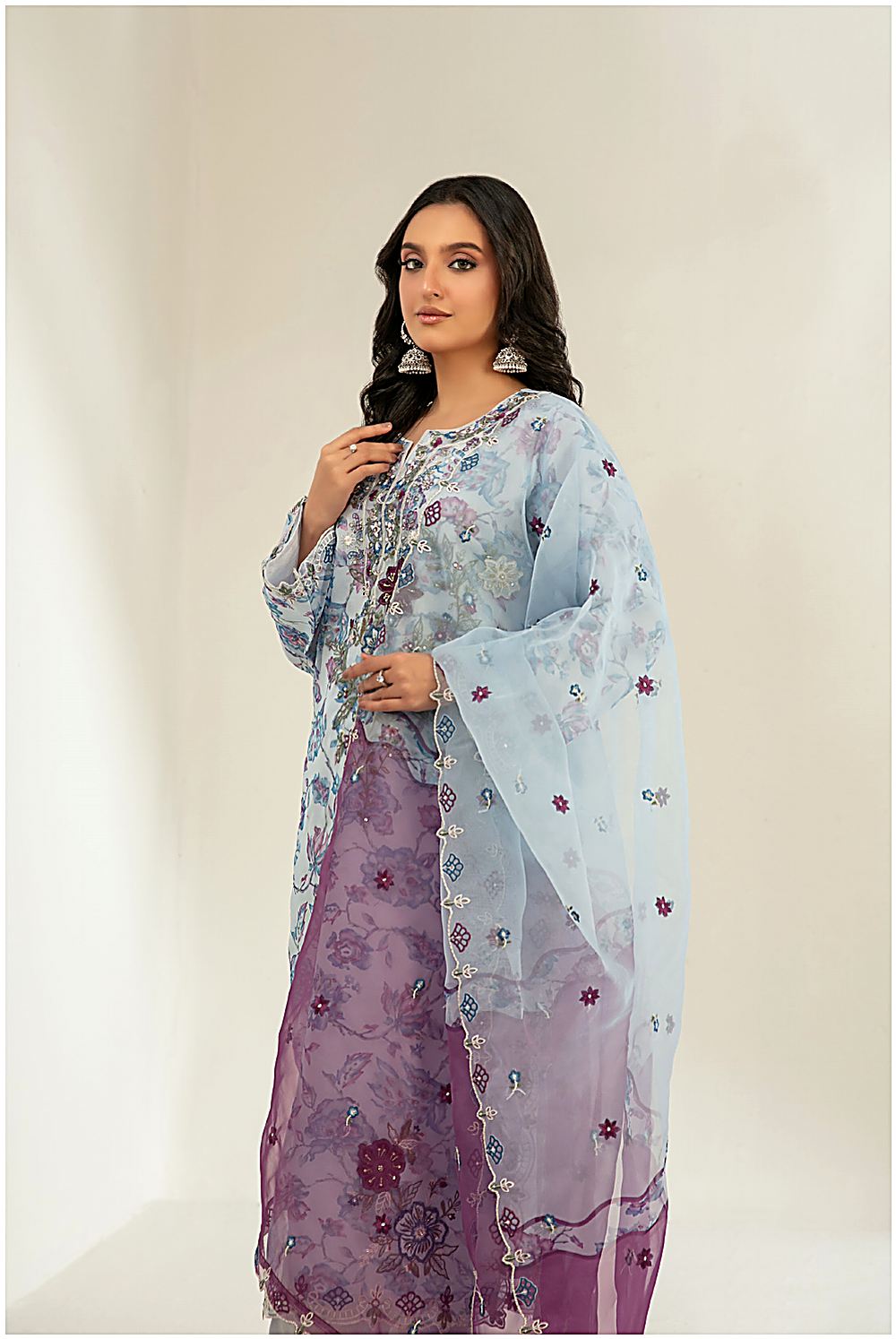 The Powder Sky Organza Suit