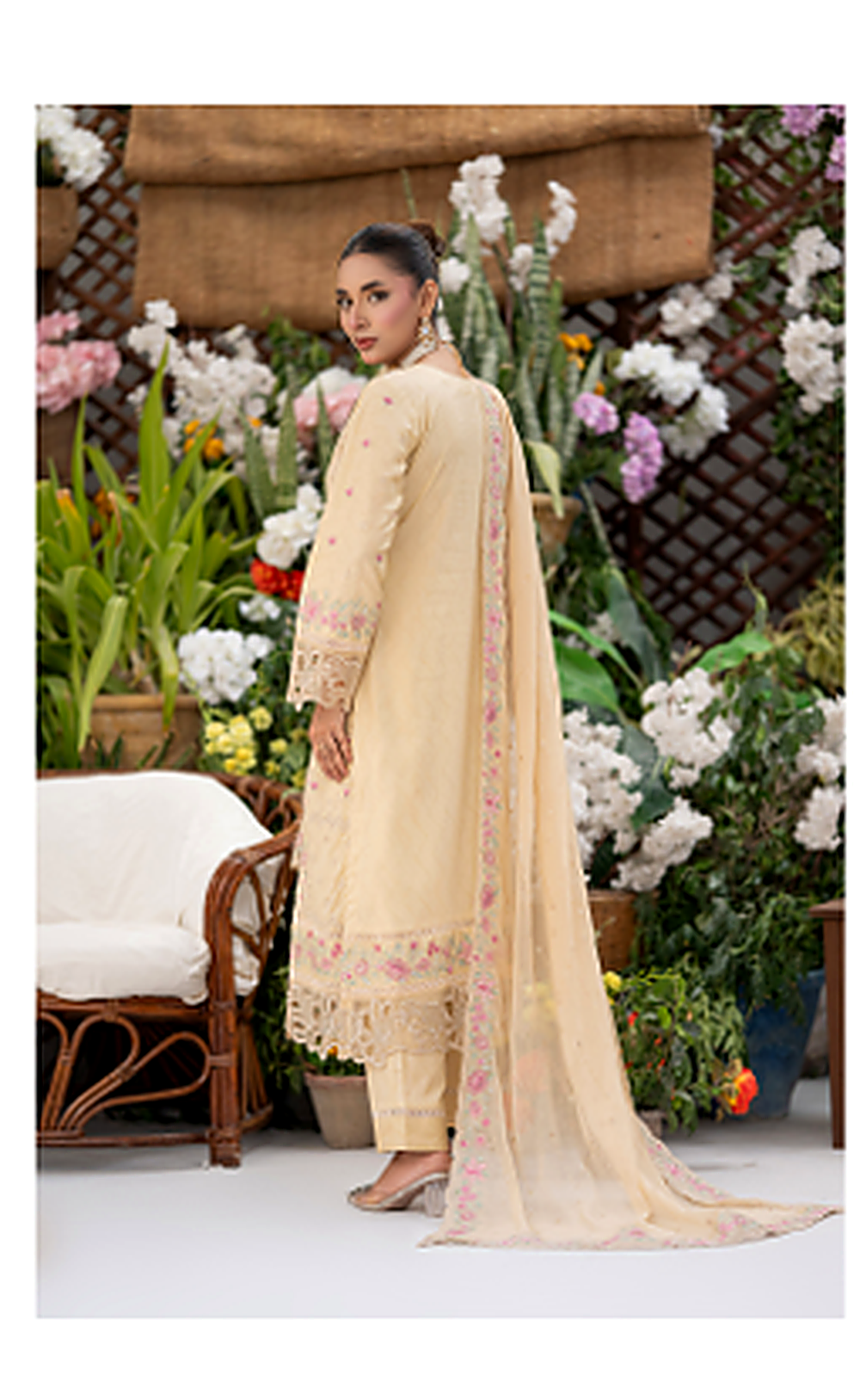 The Festive Bloom Embroidered Suit