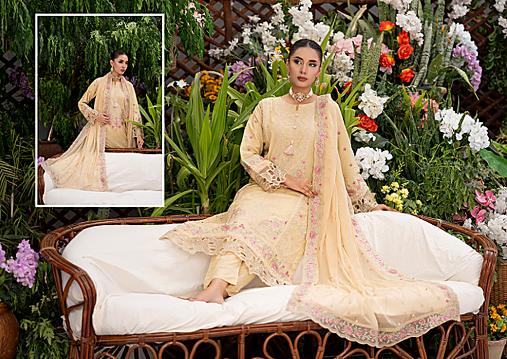 The Festive Bloom Embroidered Suit