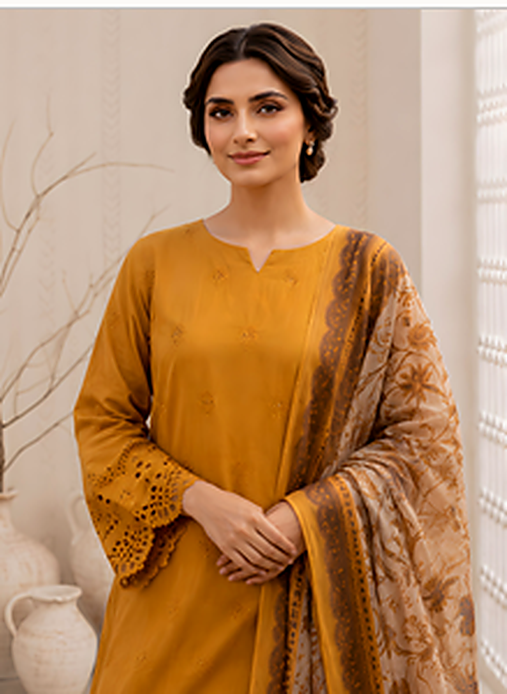 The Alizeh Embroidered Lawn Suit — Ready to Wear