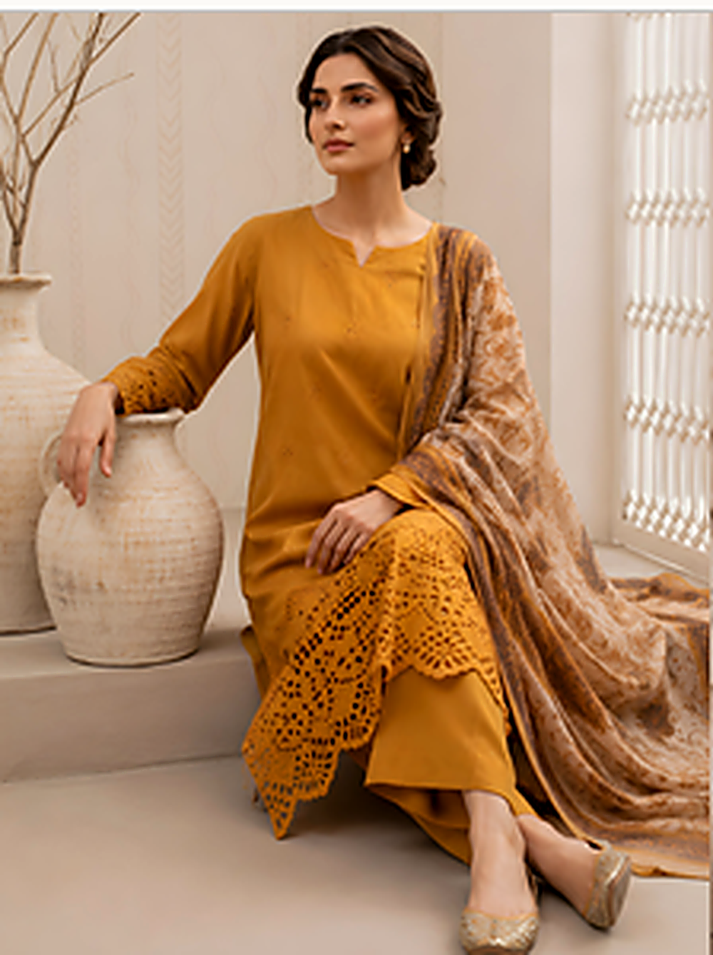 The Alizeh Embroidered Lawn Suit — Ready to Wear