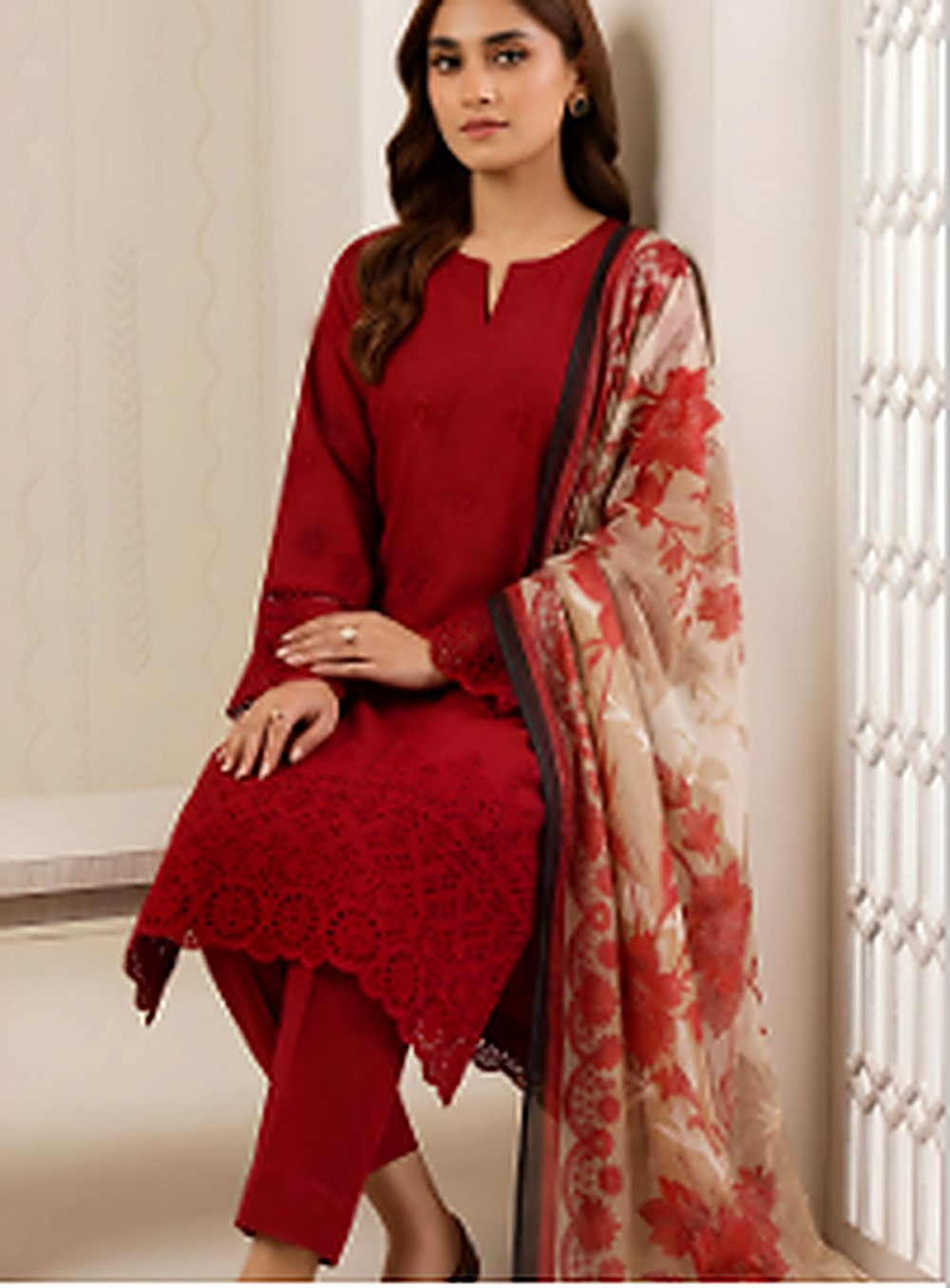 The Alizeh Embroidered Lawn Suit — Ready to Wear