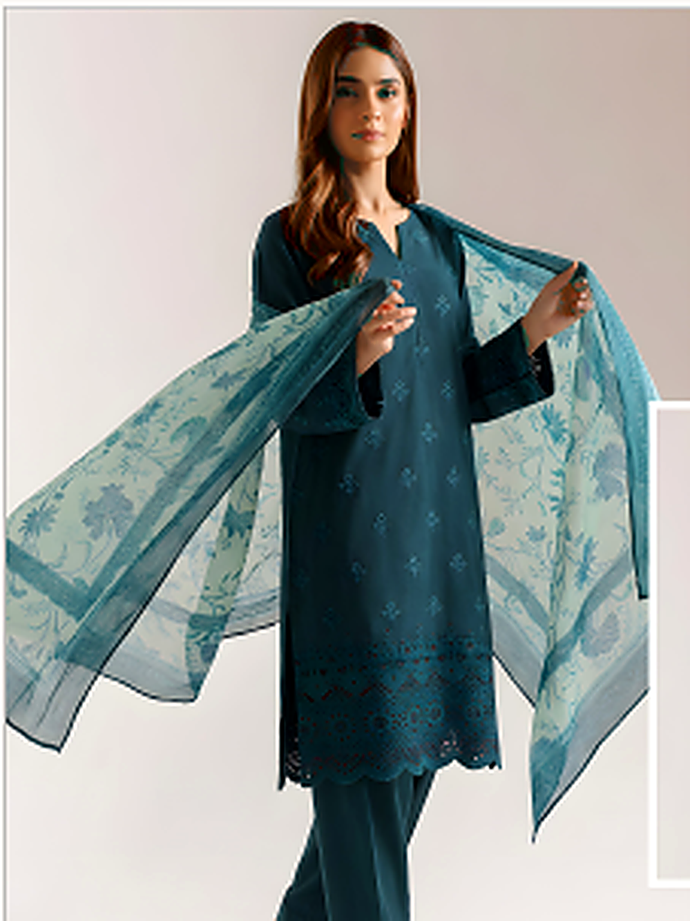 The Alizeh Embroidered Lawn Suit — Ready to Wear