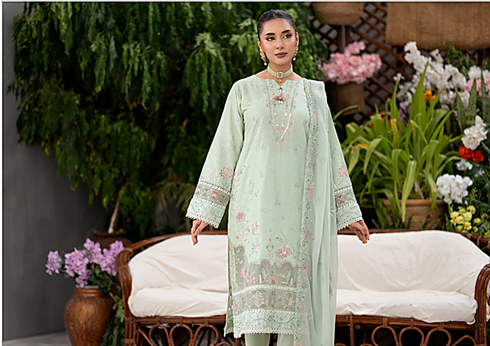 The Festive Bloom Embroidered Suit